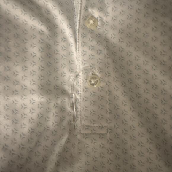 NWOT johnnie-O Bridger Performance Polo Victory White/Blue Geometric! Sz Xl - Picture 3 of 5